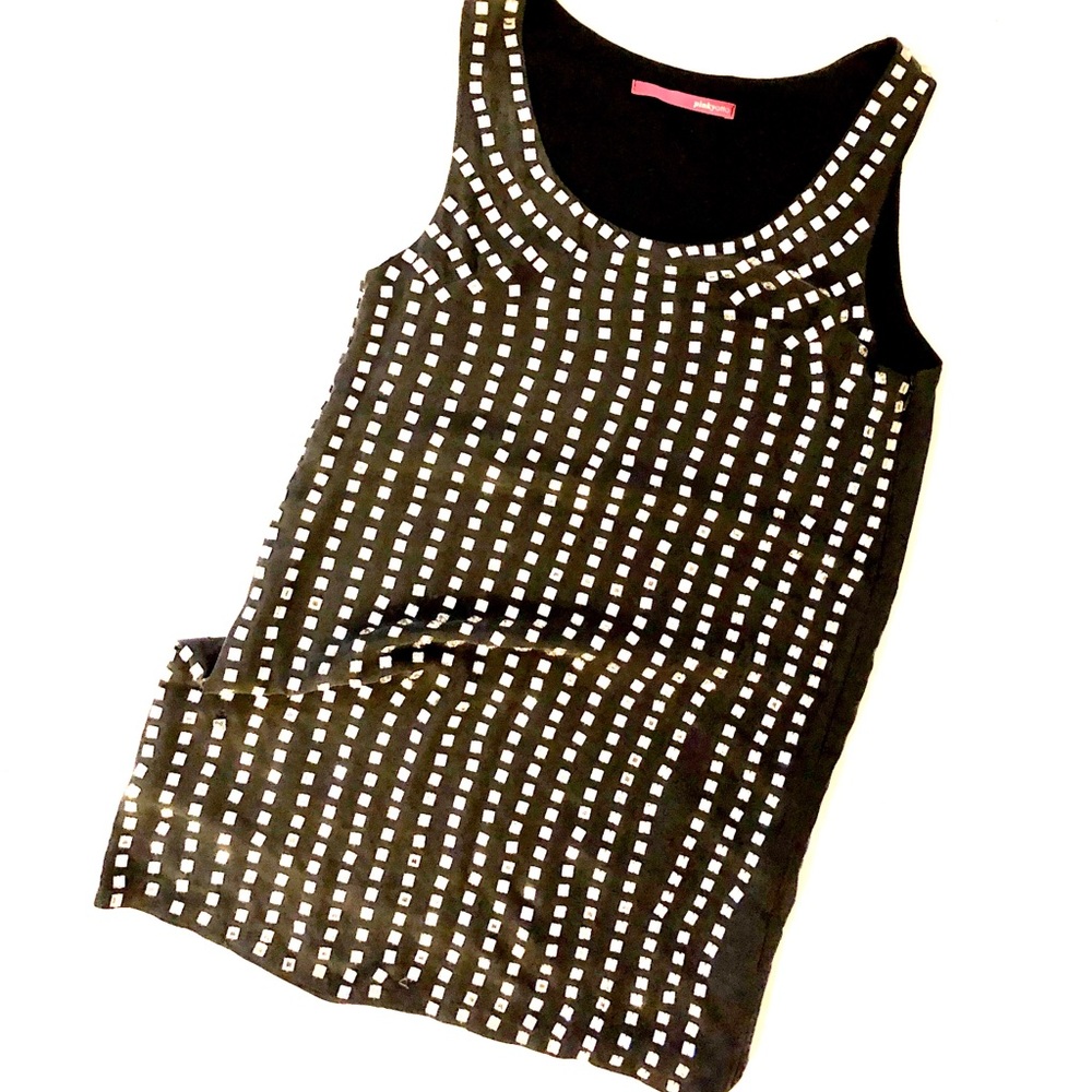 Crystal embroidered silk tunic